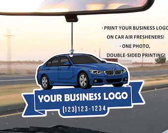 Custom Business Logo Car Air Freshener-Promotional Branding Air Fresheners, Custom Logo Car Accessory for Companies, Best Gift For Marketing