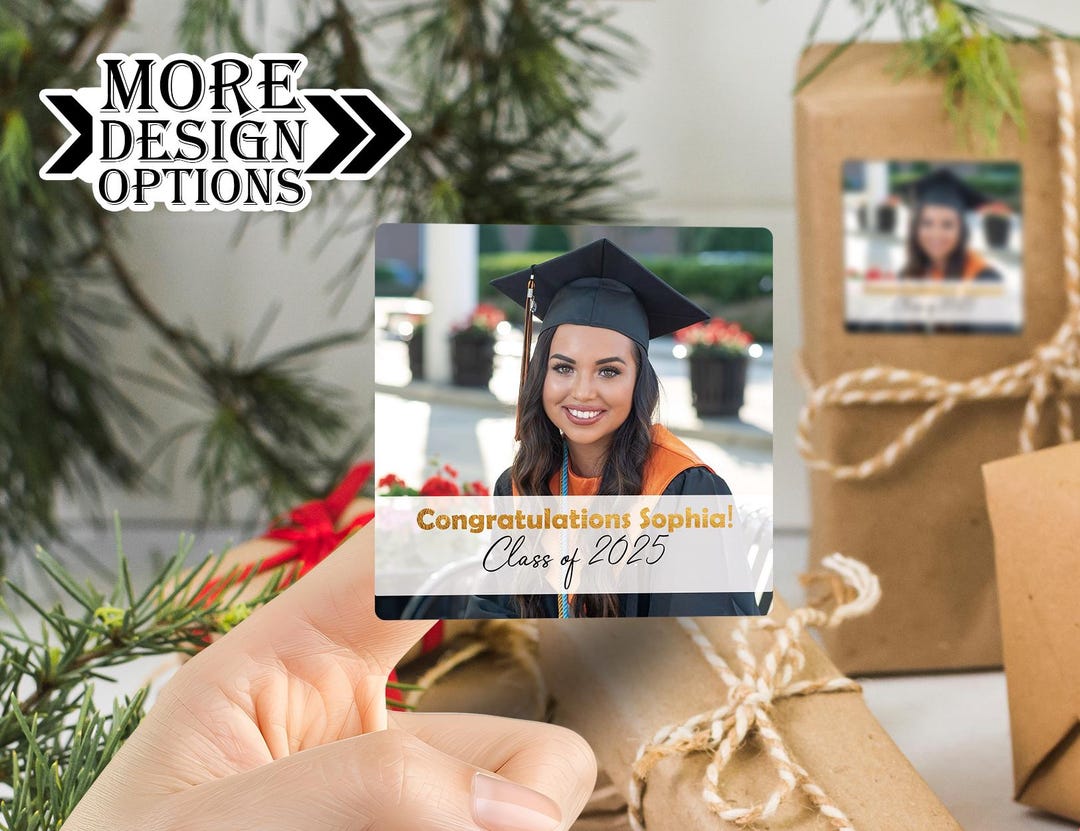 Custom Graduation Gift Stickers/personalized Photo Graduation Favor ...