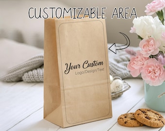 Custom Treat Bags with Business LOGO/Marketing Bag for Business Events/Company Party/Business Branding Corporate/Bulk Bridal Shower Gifts