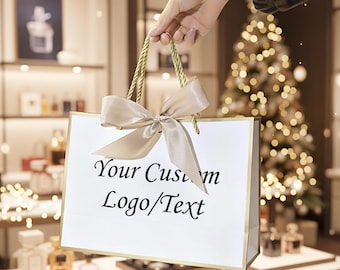 Personalized Photo Gift Bags, Party Favor Tote, Custom Logo Welcome Bag