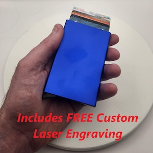 Customized wallet, cardholder, RFID shielded minimalist wallet for men and women, personalized