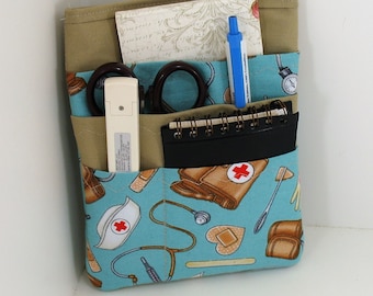 Nurse Pocket Organizer: Doctor Print, Lab Coat, Purse Insert