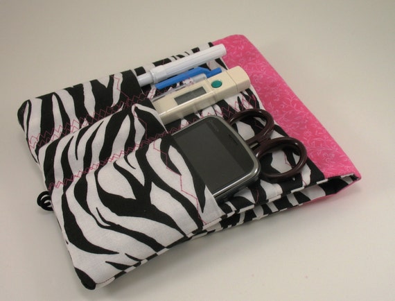 Zebra Print Medical Pocket Organizer: Lab Coat, Scrubs