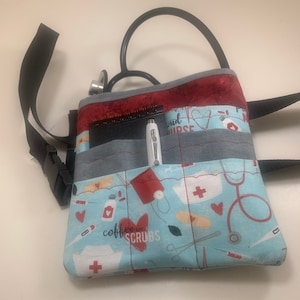 Nurse  pocket organizer tool belt- fanny pack - Nurse Themed Print- Made to Order-