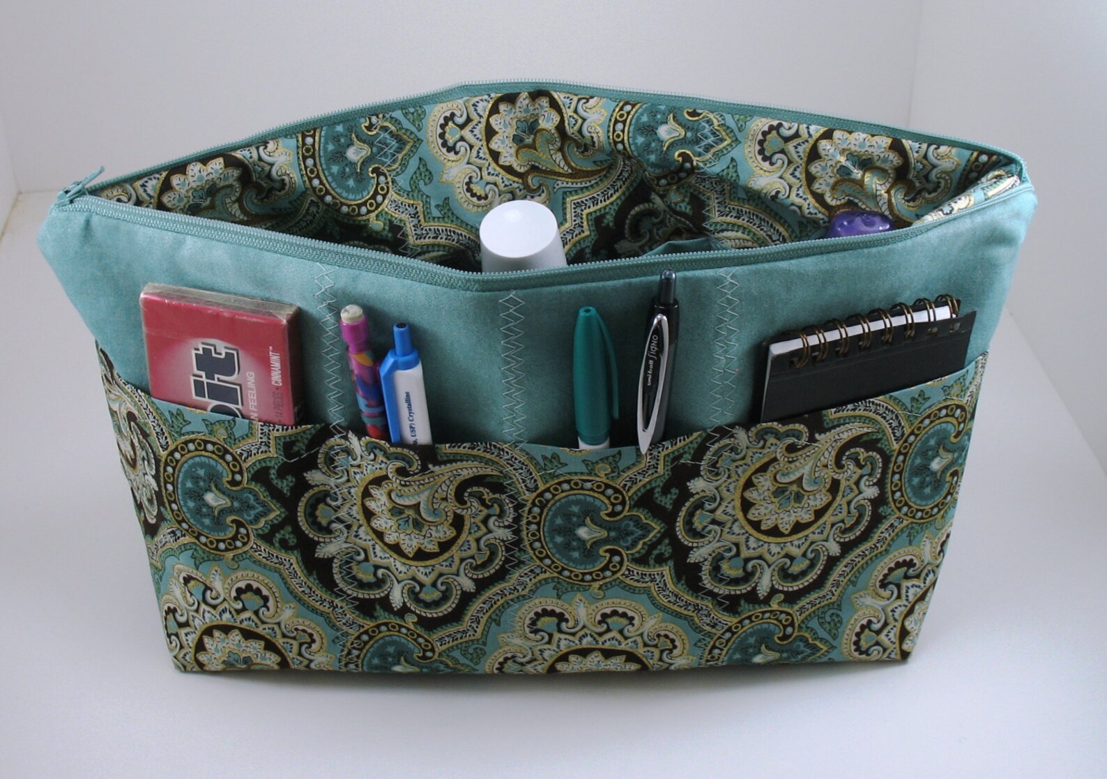 Purse Organizer Insert With Zipper Closure Made to Order Etsy