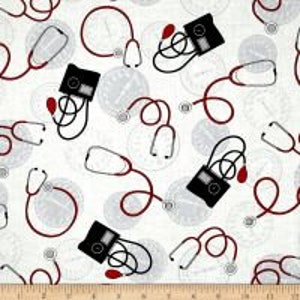 Medical Pocket Organizer - Nurse Scrubs Pocket Case - Two Sizes to choose from - Heartbeat fabric image 6