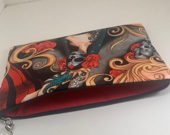 Saszetka z zamkiem błyskawicznym - Alexander Henry Las Elegantes Fabric- Bag