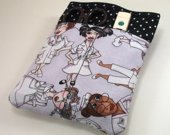 Nurse scrubs pocket organizer, purse organizer, lab coat pocket organizer - Nurses print - Made to order in two sizes