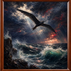 The Storm-Petrel's Call – Dramatic Sea Wall Art Print