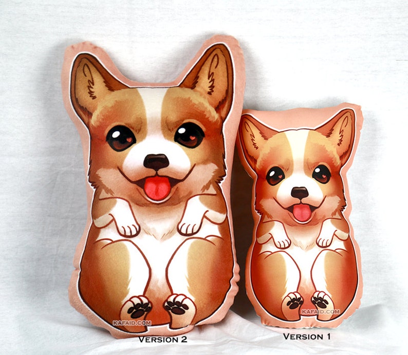 christmas corgi pillow