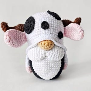 CROCHET PATTERN Gnome Cow / Amigurumi tutorial PDF file