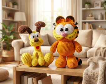CROCHET PATTERNS: A set of 2 Crochet Patterns Dog and Cat /Amigurumi Tutorial PDF files The first photo was taken by artificial intelligence