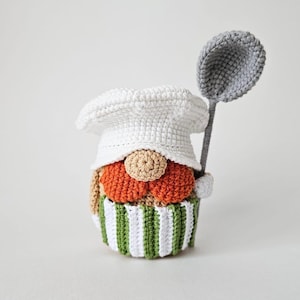 CROCHET PATTERN Gnome Cook / Amigurumi tutorial PDF file