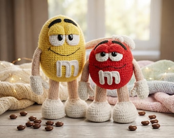 CROCHET PATTERNS: A set of 2 as in the photo / Amigurumi Tutorial PDF files The first photo was created by artificial intelligence.