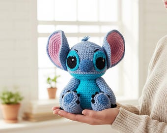 Amigurumi Crochet Pattern: Blue Monster Toy (PDF Pattern, 14cm)