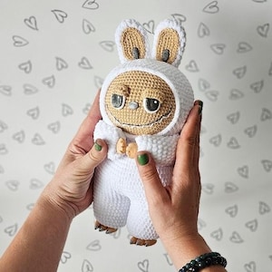 CROCHET PATTERN Labubu Elf 27 cm / Amigurumi tutorial PDF file Wire frame