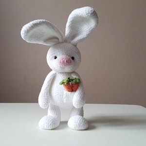 CROCHET PATTERN Bunny 36 cm and Carrot / Amigurumi tutorial PDF file