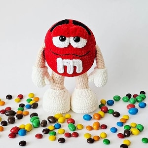 HÄKELANLEITUNG Rote Bonbons 24 cm / Amigurumi PDF-Datei