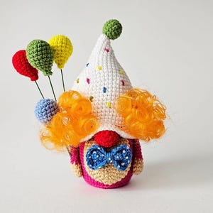 CROCHET PATTERN Gnome Clown / Amigurumi tutorial PDF file