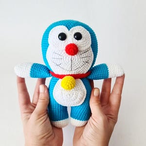 CROCHET PATTERN Blue Cat 19 cm / Amigurumi tutorial PDF file