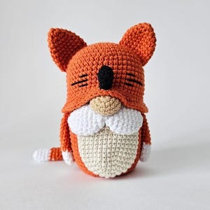 CROCHET PATTERN Gnome Fox / Halloween / Amigurumi tutorial PDF file