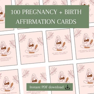 Gesunde Schwangerschaft Geburt Affirmationen Schwangerschaftskarte Affirmationskarten Geschenk für Mütter zur Vorbereitung der Schwangerschaft positive Denkweise Selbstpflege