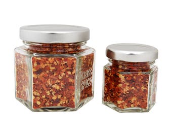 SAMPLE BUNDLE | Small + Large Empty Glass Magnetic Spice Jars for Fridge | Try Both Sizes | Kitchen Storage + Organization | Gneiss Spice