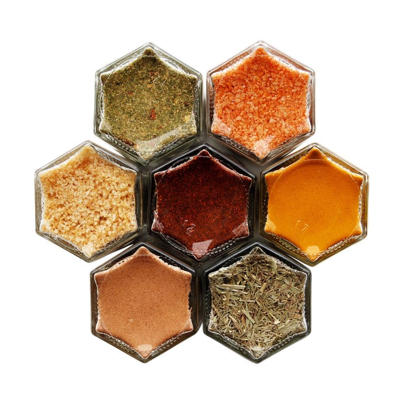 THAI SPICES 7 Organic Seasonings in Magnetic Jars Includes Sriracha Salt Unique Gift Idea for Southeast Asian Cooking Gneiss Spice image 2