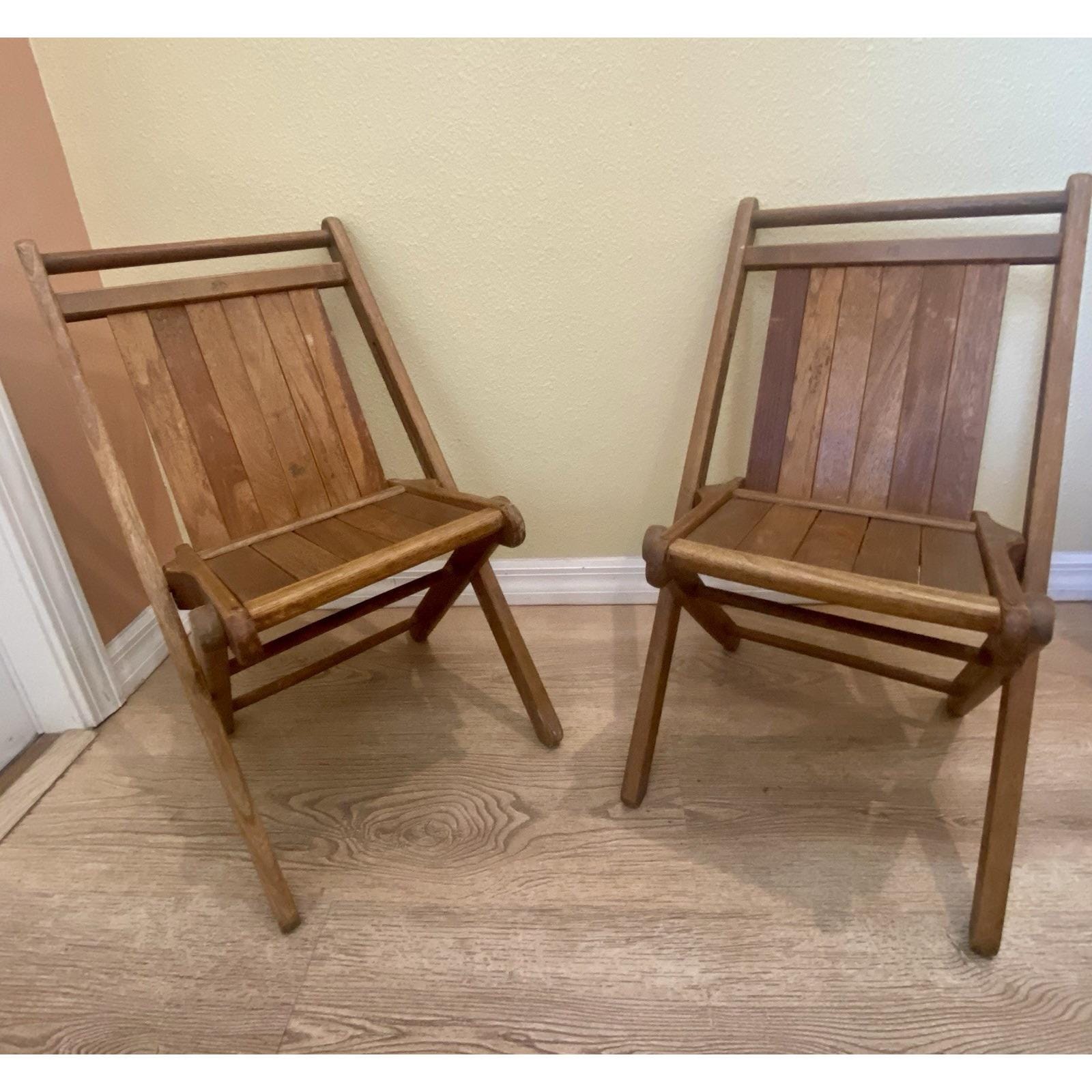Childs wooden folding chair vintage - Etsy 日本