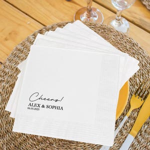 Custom Wedding Napkins, Personalized Wedding Napkins with text, Wedding Reception Napkins, Cocktail Napkins, Rehearsal Dinner,Modern Napkins