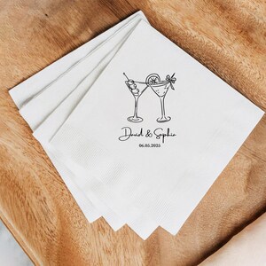 Personalized Wedding Napkins, Custom Napkins, Wedding Reception Napkins, Cocktail Napkins, Rehearsal Dinner, Modern Napkins