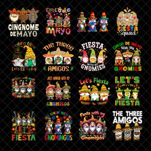Bundel Mexico-kabouters png, Mexicaanse kabouters png, Cinco De Mayo-kabouters png, Mexicaanse dag png, Mexico png, downloads sublimatieontwerpen