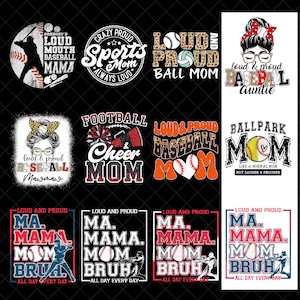 Baseball Mom Bruh Png, Mama Baseball Png, Loud and Proud Baseball Mom png, Mother&#39;s Day Gift Png, Baseball Season Png, Sports Mom Png