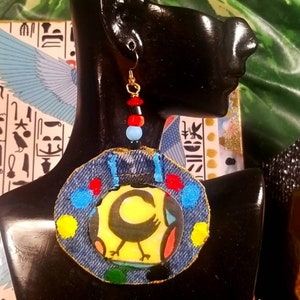 Sankofa West Africa Sankofa Sankofa Bird earrings,  sankofa Bird jewelry, blue jeans earrings
