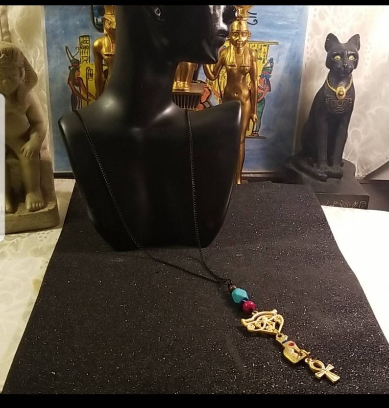 Egyptian necklace Egyptian necklace Ancient Egyptian charms necklace gift for him gift for her