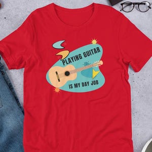 Guitar Player Retro Style Unisex t-shirt