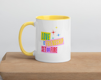 Love is Friendship Mug with Color Inside