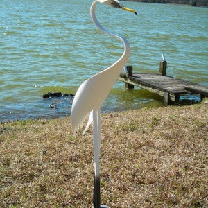 Egret PVC Bird  - 23&quot; Tall