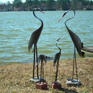 Blue Heron Family of 4 - PVC 23&quot; Tall