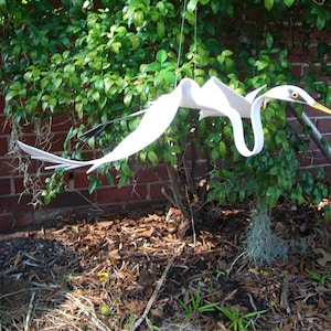 Egret Flying  PVC Bird