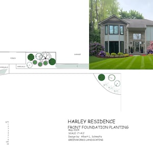 Projeto de paisagismo para plantação de jardim frontal