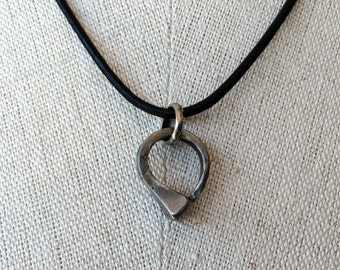 ON SALE - was 44.00 - Annie - Horseshoe nail circle pendant