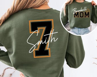 Custom Baseball Mom-hoodie: gepersonaliseerd Game Day-sweater