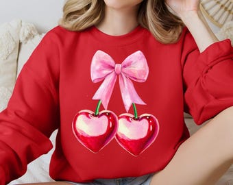 Cherry Valentine's Day Sweatshirt: Lover Era Disco Girl Design