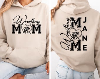 Wrestling Mom Hoodie: Heart On The Mat - Unisex Wrestling Gift