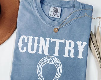 Comfort Colors Cuntry Shirt: Western Rodeo Graphic Tee