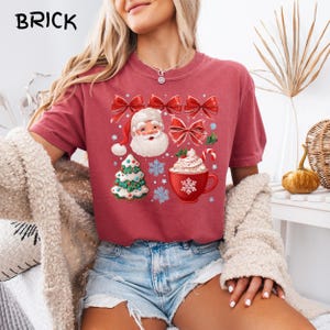 Red Coquette Christmas Shirt: Comfort Colors Retro Holiday Tee