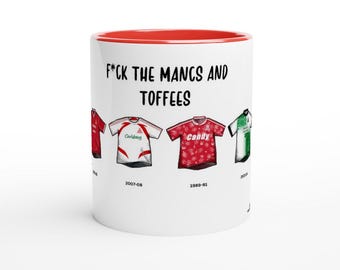 Liverpool-mugg | Fotbollsställ genom tiderna | Rolig present