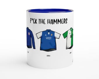 Tazza Millwall / Kit da calcio nel corso dei secoli / Regalo divertente