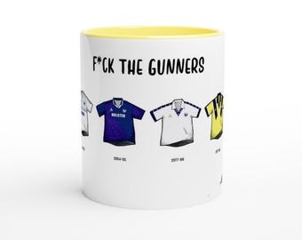 Tottenham Hotspur Mug | Football Kits Through The Ages | Funny Gift